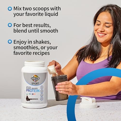 Garden of Life Sport Organic Plant-Based Protein, Chocolate - 840g - Image 5