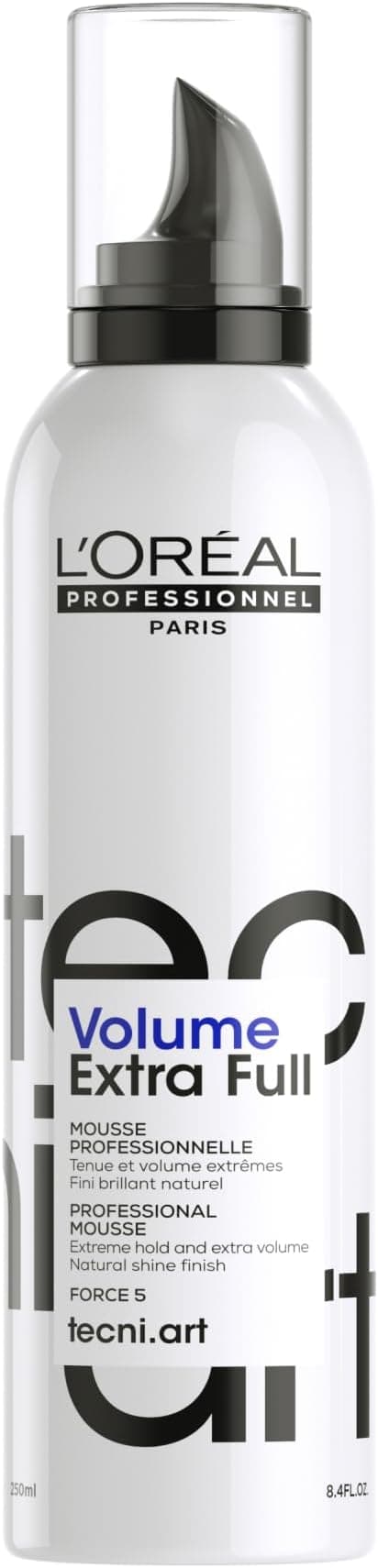L'Oreal Professionnel Tecni Art Extra Full Volume Styling Mousse for Men and Women Long-Lasting Hold and Volume Does Not Weigh Down Hair - All Hair Types - 250 ml - Image 1