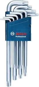 Bosch Professional Set of 9 Torx Angled Keys (10 - 50 mm)