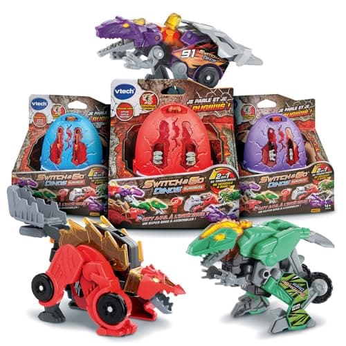 VTech - Switch & Go Dinos Surprise 2nd Generation, Dinosaur Egg, Transformable Sound Toy, Building Game, 6 Models to Collect, Gift for Children from 4 Years Old - Image 5