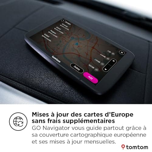 TomTom GPS GO Navigator (7" extra-large display, real-time traffic information, danger zone alert, 1 year trial included, map of Europe, update via Wi-Fi, premium services, magnetic mount) - Image 5