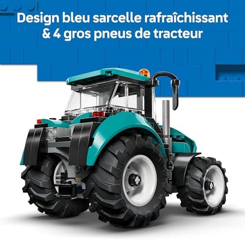 LEGO City Le Tracteur - Jouet de Construction - Maquette de Véhicule de Ferme avec Minifigurine de Fermier - Idée de Cadeau d'anniversaire pour Garçon dès 6 Ans & Fans de Mécanique 60498 - Image 5