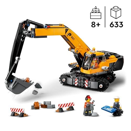 Lego City City Crane and Excavator Set, Mobile Construction Crane (60409) and Crawler Excavator (60420), Combination Kit for Ages 9+ - Image 8