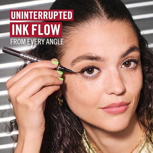 Rimmel - Eyeliner Wonder'Ink - Waterproof - Longue tenue - Mate - Application facile - Noir ( 01 Black) - 1 ml (0.03 FL OZ) - Image 6