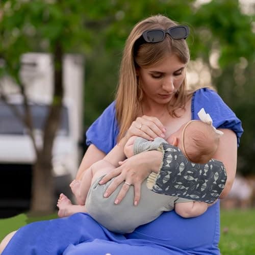 Coussin de berceau confortable – Coussin d'allaitement doux, confortable et lavable avec trou pour les bras pour allaitement, voyage, maman, - Image 3