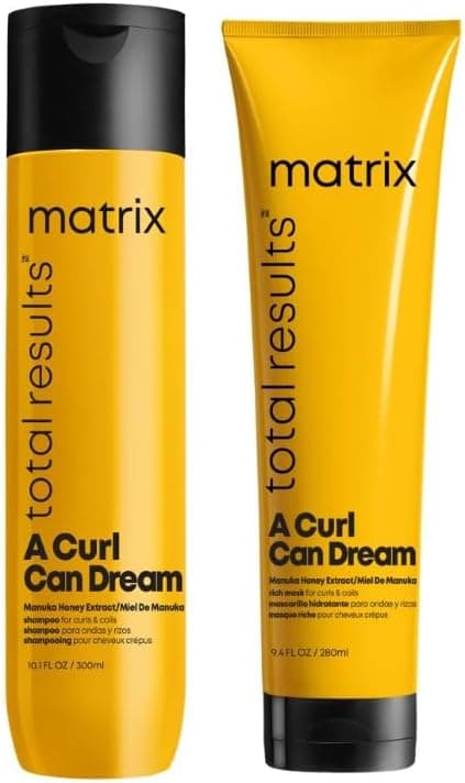 Matrix, Nourishing Shampoo & Mask for Curly Hair, Manuka Honey Extract, Total Results, A Curl Can Dream, 300ml + 280ml - Image 1