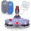 Sillar Electric Mop Head for Dyson V15 V11 V10 V8 V7 Vacuum Cleaner with Removable Water Reservoir, Mop Head with Reservoir and 10 Washable Mops - 5 Grey + 5 Blue - Image 2