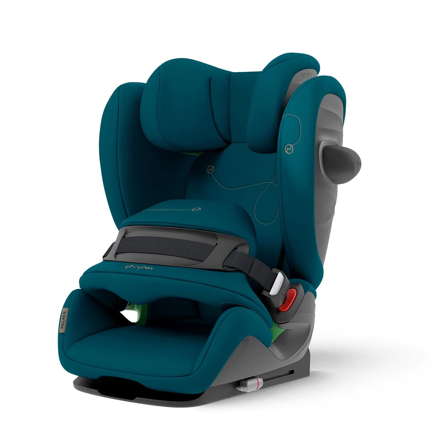 CYBEX Gold Pallas G i-Size Child Seat, 76 to 150 cm, River Blue – Turquoise, Approximately 15 Months to Approx 12 Years (Approx 9 to 50 kg)