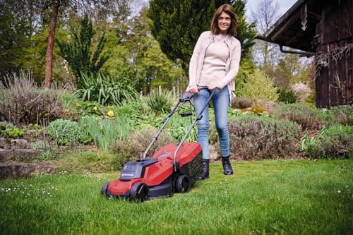 Einhell Electric Lawnmower GC-EM 1000/32 (1000 W, Cutting Width 32 cm, Surfaces Up to 300 m², Manifold Tray 30 L, Variable Cutting Height 30-70 mm, Folding Handlebar) - Image 3