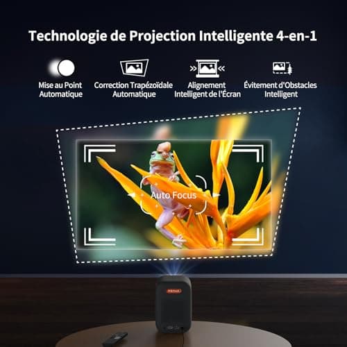 WEMAX Mini Video Projector【Netflix & Google TV Certified】Smart Portable Projector【Support 4K & 1080P Native】Projector with WiFi/Bluetooth, Dolby Audio, Video Projector for Home Cinema, Outdoor - Image 5