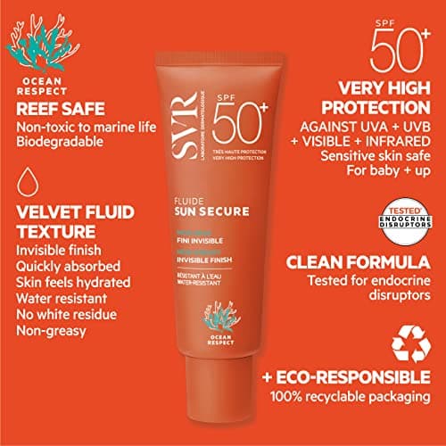 SVR - Sun Secure Fluide SPF50+ - Fluide solaire invisible toucher sec – Très haute protection UVA, UVB, infrarouge & lumière visible – Peaux sensibles – Niacinamide, Vitamine E – 50 ml - Image 7