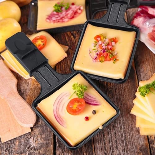 SOS Accessoire Non Stick Raclette Pans | Set of 1 to 12 | Mini Square Squeegee | Compatible with Tefal Raclette | Ergonomic Design and Easy to Clean - Image 5