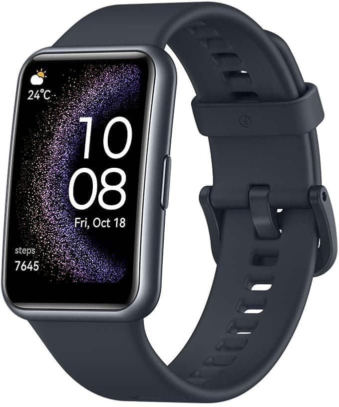 HUAWEI Watch FIT Special Edition 1.64 Inch AMOLED HD Display, Scientific Sleep Tracking, Built-in GPS, Long Life Battery, Compatible with Android and iOS, Black + AP52 - Image 1