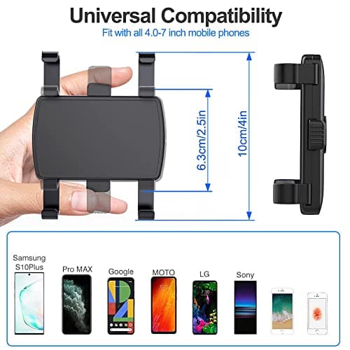 Car Phone Holder 360 Degree Rotation Dashboard Holder Compatible with GPS and Mobile Phones from 4.0 to 7.0 Inches Black - Image 3