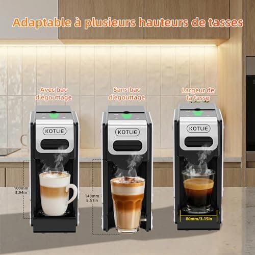 5 in 1 Multi-Function Capsule Coffee Machine for Nespresso Original/for Dolce Gusto/A MODO MIO/ESE (44mm) and Pre-ground Coffee, 7 Water Flow Settings (ST-550) - Image 7