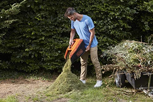 BLACK+DECKER Mower - 18V - 33 cm - Garden up to 350 m² - Mulching Function - 5 Adjustable Cutting Heights - 35 L - Pram Shaped Handle - 2 Batteries and 1 Charger - BCMW3318L2-QW Orange/Black - Image 7