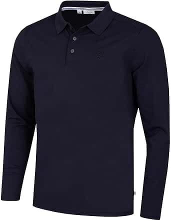 Calvin Klein Mens Golf Stretch Long Sleeve Polo Shirt