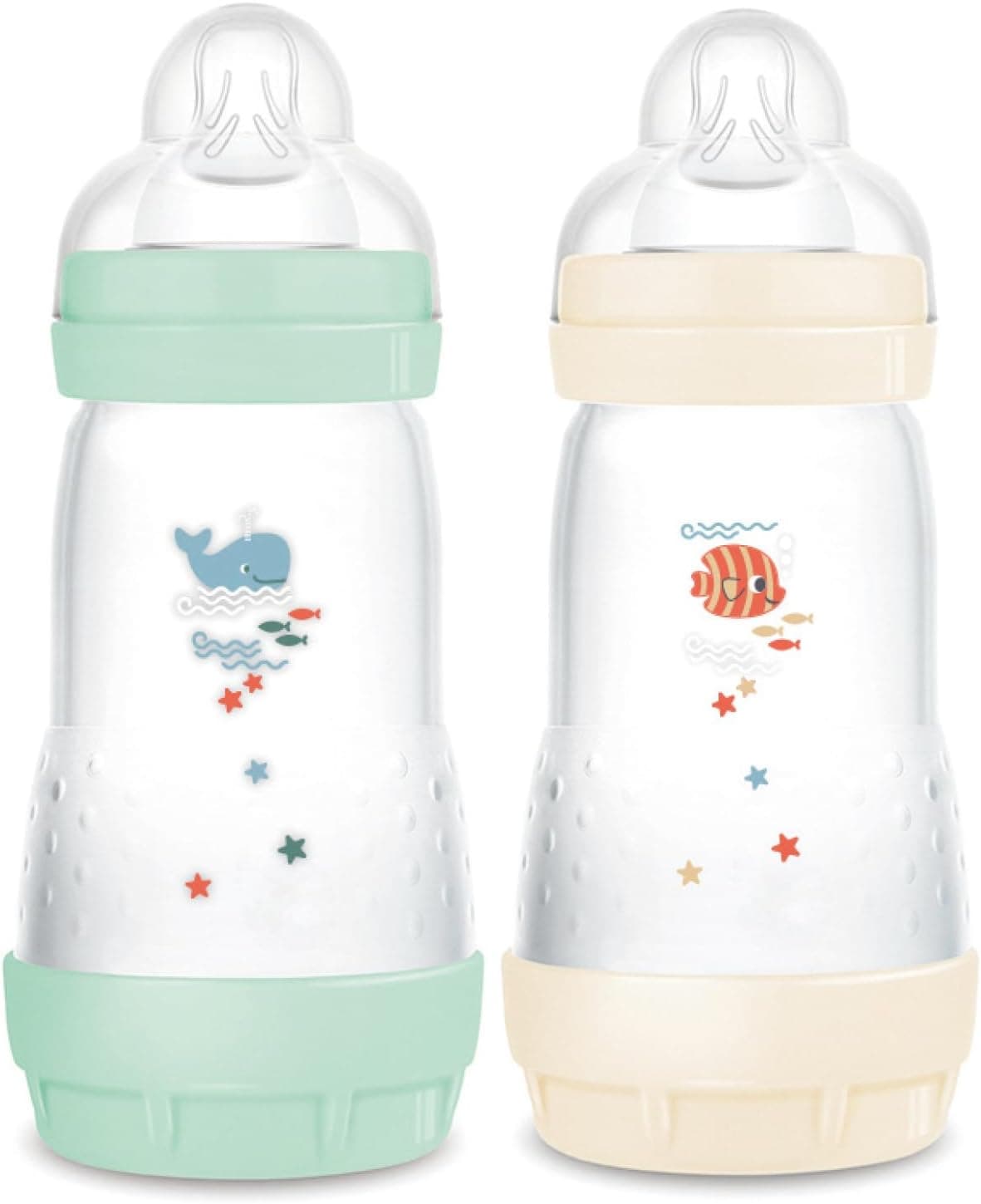 MAM Easy Start Anti-Colic Bottle 260 ml Mint + Cotton Teat Flow 2 x 2 - Image 1