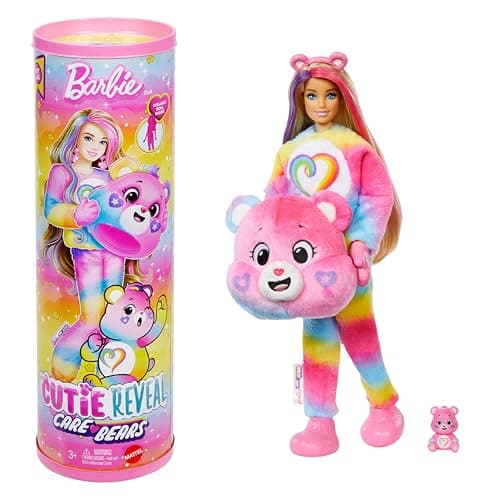 Barbie Barbie Cutie Reveal Caring Bear Doll, with Toutensemblance and 10 Surprises Including Colour Changing and Mini Bear, JFV60 - Image 2
