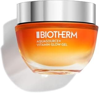 Biotherm, Aquasource+ Vitamin Glow Gel, Soin Éclat Visage et Anti-Imperfections, Hydratant et Anti-Taches, Enrichie en Plancton de Vie et Vitamine B3, Tous Types de Peau