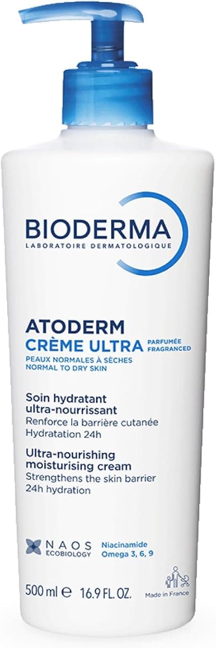 BIODERMA Atoderm Crème Ultra - Daily Moisturizing Care for the Whole Family, Strengthens the Skin Barrier, For Sensitive to Dry Skin - Pump Bottle 500ml - Image 1