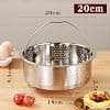 Steamer Basket, Insert Steamer Baskets, 20 cm Stainless Steel Insert with Handle, Steamer Basket for Instant Pot, Steamer Basket Vegetables - Image 3