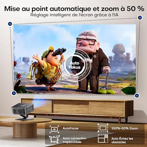 Horlat Google TV Projector 【38000 Lumens/Official Netflix /360° Rotatio】- Video Projector 4K Supported, Voice Control, WiFi 6 Bluetooth5.3, HDR10, Home Cinema/Outdoor Overhead Projector - Image 7