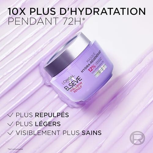 L'Oréal Paris - Hydra-Regenerating Mask for Dehydrated and Tired Hair - 72H Hydration - With Hyaluronic Acid - Elseve Hyaluron Repulp - 310 ml - Image 5