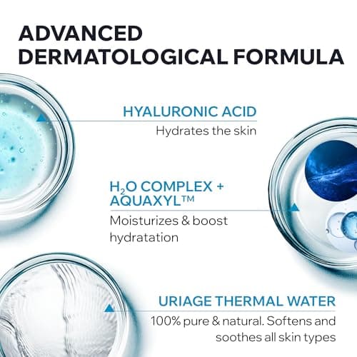 Uriage Eau Thermale Crème Hydratante Visage à l'Acide Hyaluronique - 24H d'Hydratation - Illumine le Teint - Crème Hydratante Légère et Rafraîchissante - Parfum Floral Délicat - Non Comédogène - 40ml - Image 6