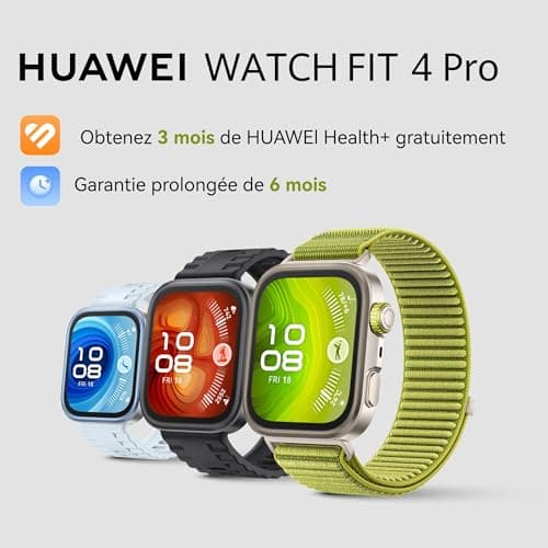 HUAWEI Watch FIT 4 Pro Smartwatch, Ultra-Slim, 1.82" Sapphire Glass Screen, Titanium Alloy Edge, Health Tracking, ECG, Up to 10 Days Battery Life, 6 Months Extended Warranty, Black - Image 3