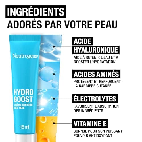 Neutrogena - Hydro Boost Eye Cream (15ml tube) - Hydrating Cream with Hyaluronic Acid - Facial treatment targeting signs of fatigue for well-awakened eyes - Image 5
