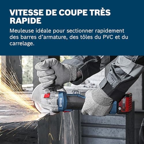 Bosch Professional 18V System cordless angle grinder GWS 18V-8 (disc diameter 125 mm, with 2 GBA 5.0 Ah batteries, GAL 18V-40 charger, L-BOXX) - Image 5