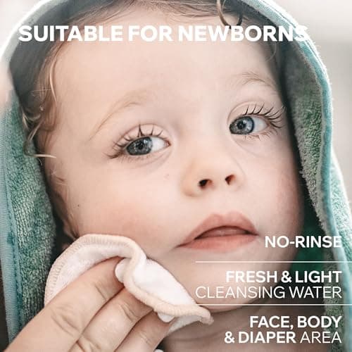 Uriage Bébé Eau Nettoyante sans Rinçage à l'Edelweiss Bio - Nettoie, Apaise et Adoucit la Peau Délicate de Bébé - Pompe Ultra-Pratique - Sans Savon - Visage & Corps - pH Physiologique - 1L - Image 4