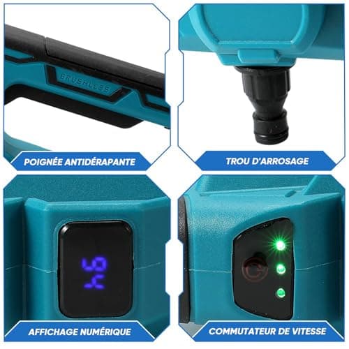 Cordless High Pressure Cleaner for Makita 18 V Battery, 70 Bar High Pressure Gun, 6 in 1 Nozzle, 5 m Hose for Cleaning Yard, Car and Garden Floors - Image 6