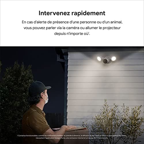 Google Nest Cam with Projector (Outdoor - Wired) - Smart Security Camera - 1080p Projector Security Camera, Snow - Image 5