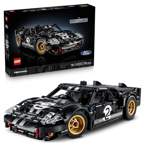 LEGO Technic La Voiture de Course 1966 Ford GT40 MKII - Maquette Collector pour Adulte - Set Mécanique avec Moteur V8, Superbes Couleurs & Accessoires - Cadeau pour Fans de Sport Automobile 42223 - Image 3