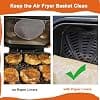 Air Fryer Baking Paper for Philips Airfryer Series 3000, Baking Paper for Philips Dual Basket Airfryer 9 Liters NA350/00, Air Fryer Accessories, Air Fryer Mould, Air Fryer Dish (60pcs+60pcs) - Image 5