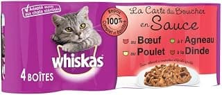 WHISKAS – for Cats in Sauce The Butcher's Card 1.6 kg – Pack of 3