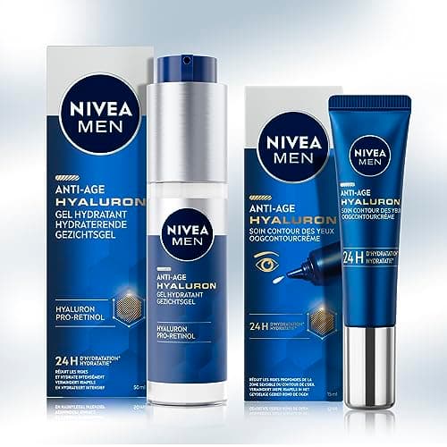 NIVEA MEN ACTIVE AGE Facial Routine, Anti-aging treatment for men including a day care enriched with creatine & caffeine and an eye contour treatment with hyaluronic acid - Image 2