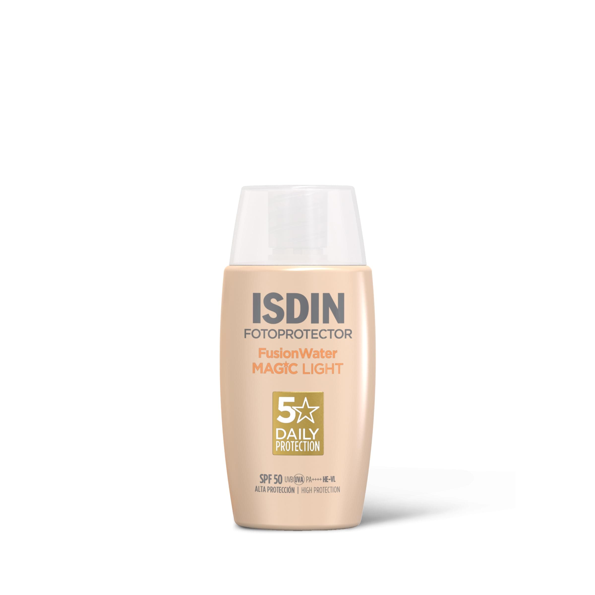 ISDIN Fotoprotector Fusion Water MAGIC SPF 50 Light (50 ml) | Natural Tinted Face Sunscreen | Ultra-light, Invisible Protection - Image 10