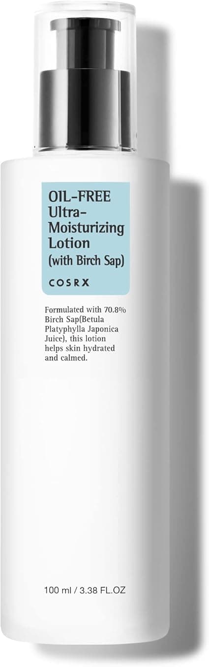 COSRX Oil-Free Ultra-Moisturizing Lotion with Birch Sap | Oil-Free Moisturizing Cream with Birch Sap | For Dry Acne Skin Day Face Care | Korean Korean Skincare