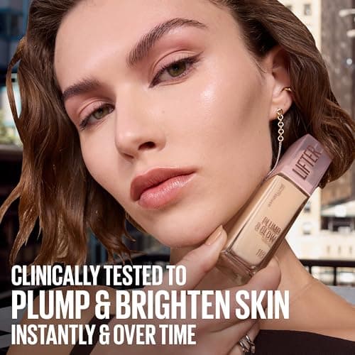 Maybelline New York Lifter Plump & Glow - Foundation - Plumps & Brightens Instantly - Even, Lifted & Radiant Finish - Shade 325 - 30ml - Image 8