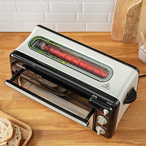 Tefal 2-in-1 Toaster & Mini Oven, Stainless Steel, Long Toaster Slot with Lid, 6 Levels of Browning, Grill Temperature up to 210°C, Toast N Grill TL600810 - Image 5