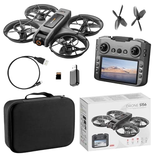S156 Drone with 720P HD Camera for Children and Beginners, Dual Camera, Automatic Takeoff/Landing, Obstacle Avoidance, Hovering Optic, 360° Flip,Ideal Gift Toy (Black) - Image 2