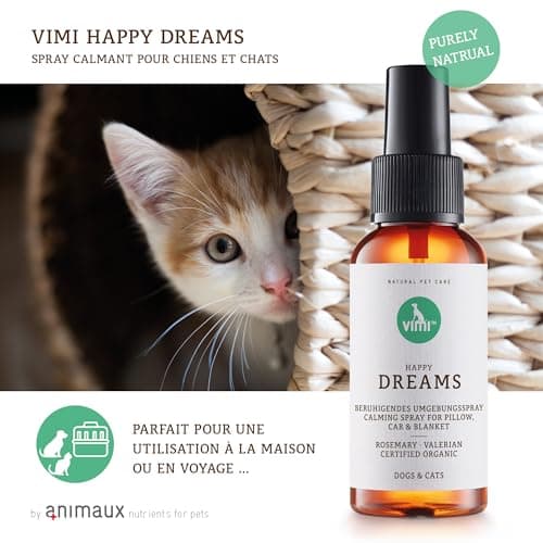 animaux vimi – Happy Dreams I Spray for the Basket and the Environment for Dogs and Cats I Calming Effect and Feeling of Wellness thanks to Rosemary and Valerian - Image 3