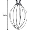 5K5A2WW Stainless Steel Whisk for KitchenAid Heavy Duty / Professional Food Processor - Image 4