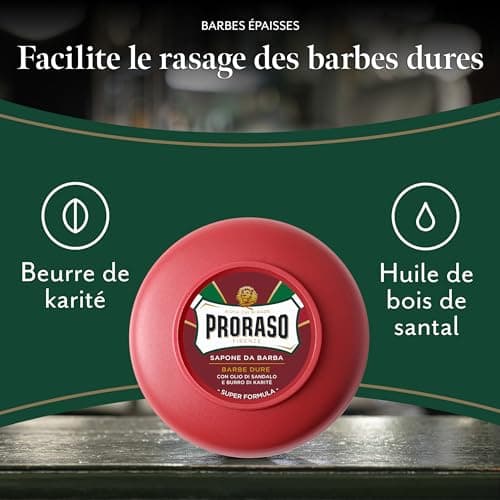 Proraso | Beard Soap Bowl for Hard Beards (150ml jar) - Nourishing Shaving Soap with Sandalwood and Shea Butter - Made in Italy - Image 5