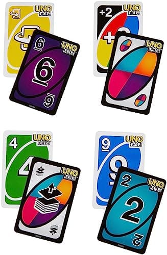 Mattel Games UNO Flip, New Delusional Version Double-Sided, Card Game for Kids and Adults, Board Game for Family Night, 2-10 Players, Toy for 7+ Years, GDR44 - Image 4