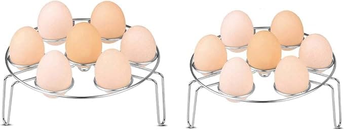 Steamer Rack Set for Instant Pot Accessories, Stainless Steel Steaming Rack for Instant Pot, Egg Steam Rack Stand Cooking Food Holder Air Fryer Accessory for Pressure Cooker (2 sneakers of eggs) - Image 1