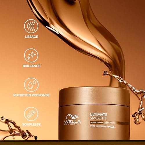 Wella Professionals Ultimate Smooth Nourishing Hair Mask with Squalane & Omega-9 for Dry, Dull, Frizzy Hair (500ml) - Image 3